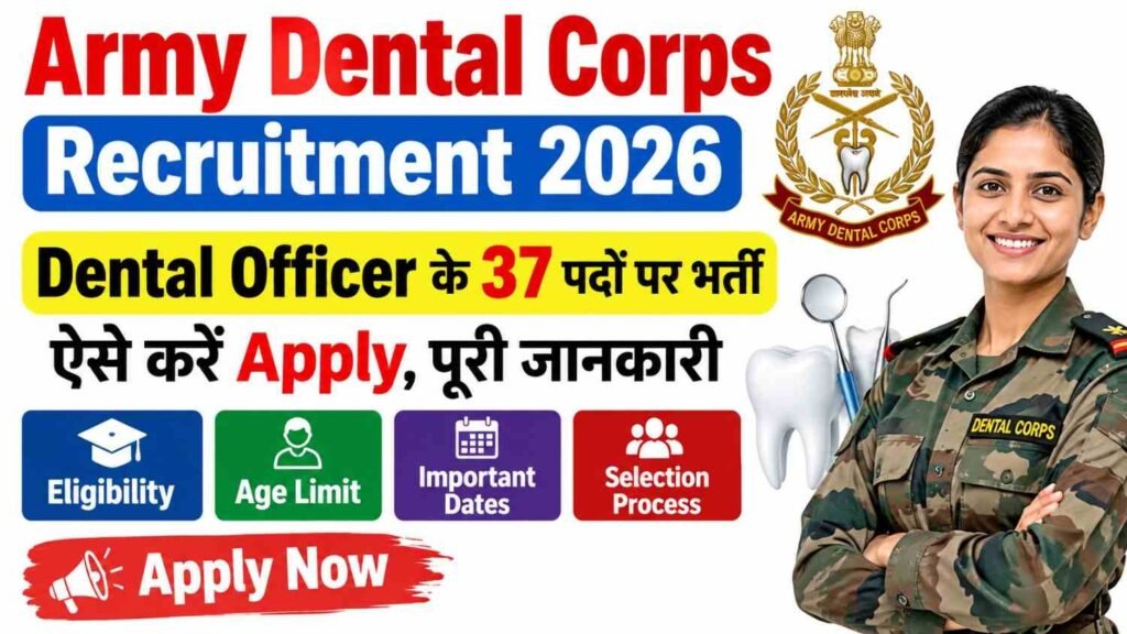 Army Dental Corps Recruitment 2026