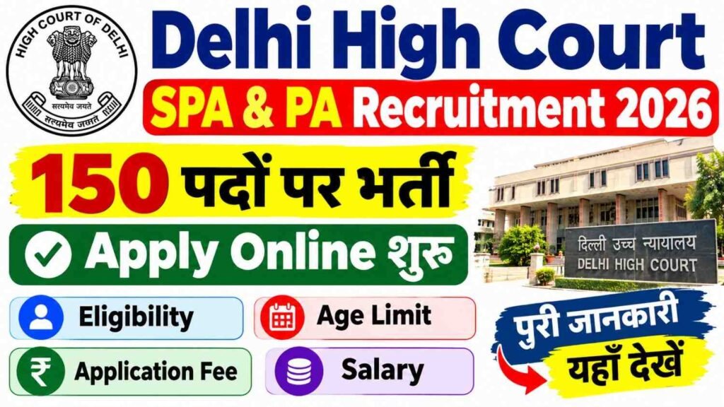 Delhi High Court SPA & PA Recruitment 2026