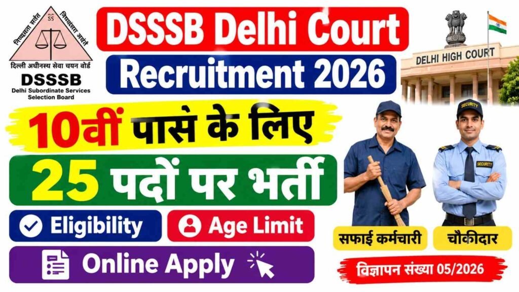 DSSSB Delhi Court Recruitment 2026