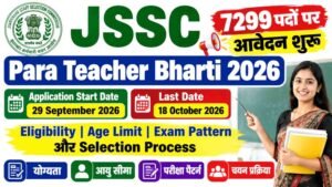 JSSC Para Teacher Bharti 2026